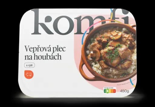 Balení: Vepřová plec na houbách